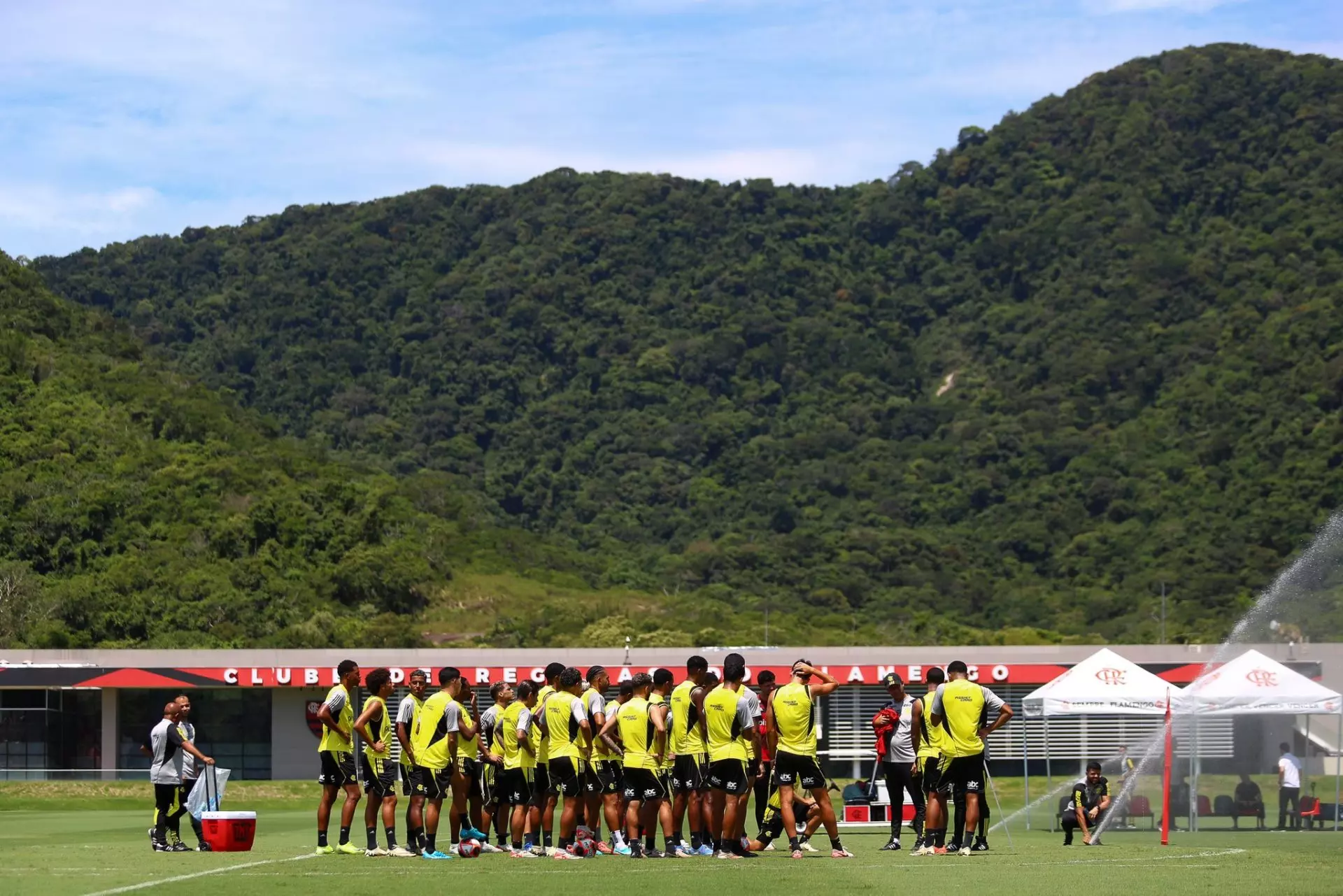 Elenco do Flamengo em treino