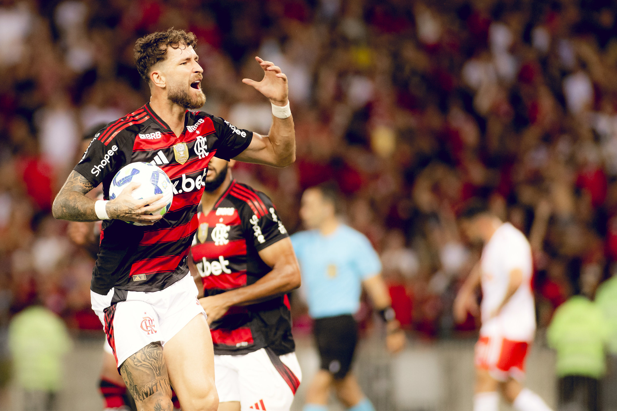 Flamengo x Inter. Foto: Adriano Fontes/Flamengo