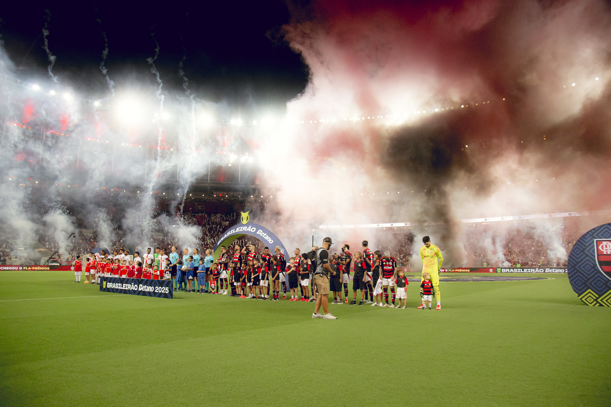 Flamengo x Inter. Foto: Adriano Fontes/Flamengo